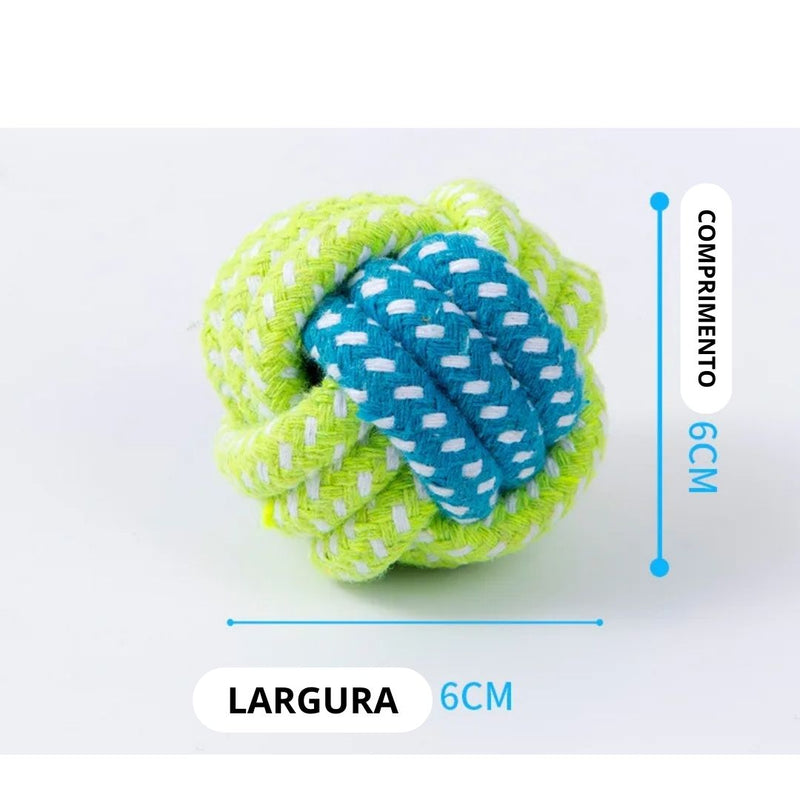 Brinquedo de corda para cachorro, fortalece musculo do pescoço e da mordida.