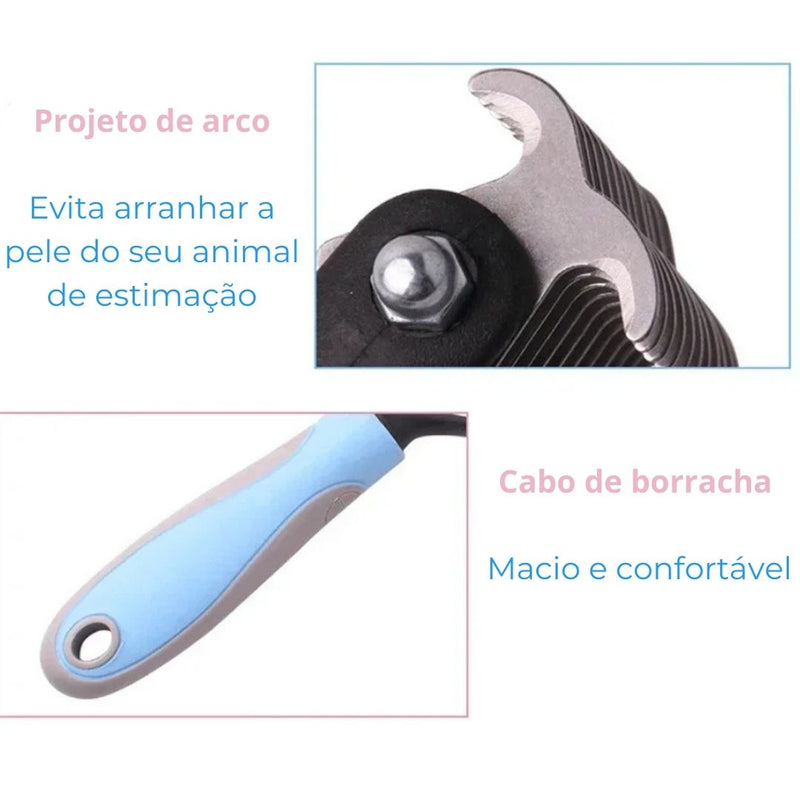 Desembolador de pelos removedor de nós, Escova de pelos.